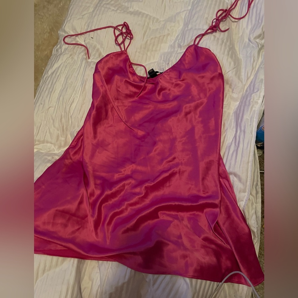 Victoria's Secret Fuchsia Pink Satin Camisole Size XL